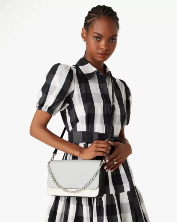 Kate Spade Madison Willow Convertible Crossbody Platinum Grey Multi - Preorder