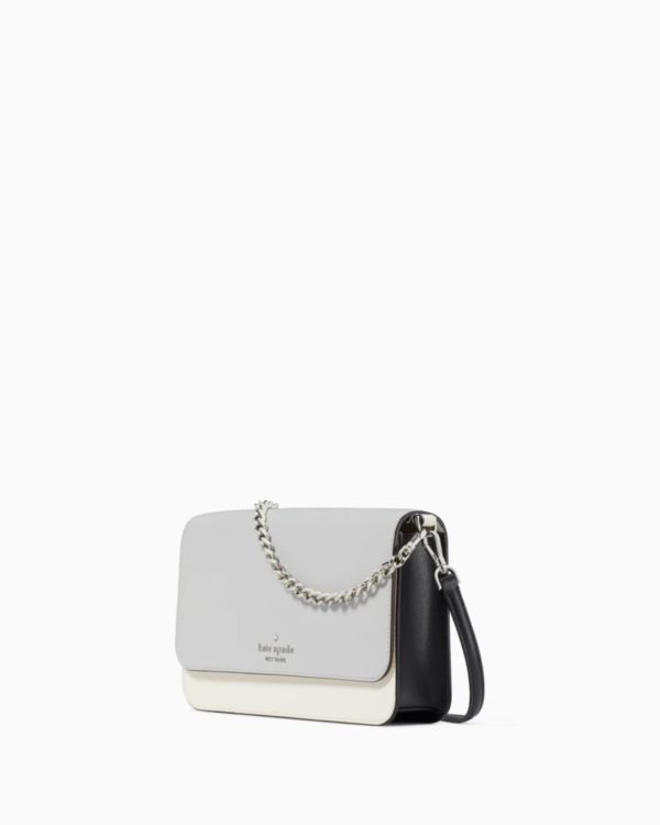 Kate Spade Madison Willow Convertible Crossbody Platinum Grey Multi - Preorder