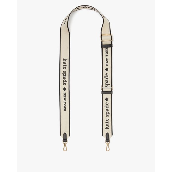 Kate Spade Logo Webbing Bag Strap in Light Natural Multi - Preorder