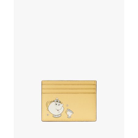 Kate Spade Disney X Kate Spade New York Beauty And The Beast Small Slim Card Holder in Daybreak Multi - Preorder