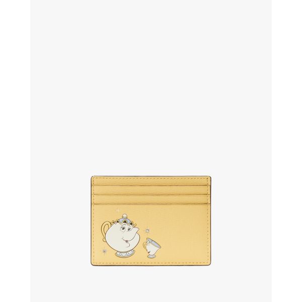 Kate Spade Disney X Kate Spade New York Beauty And The Beast Small Slim Card Holder in Daybreak Multi - Preorder