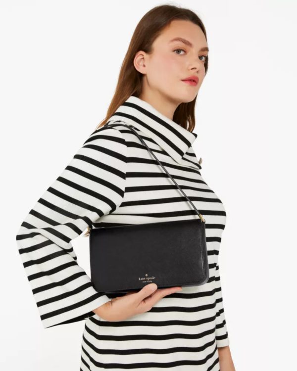 Kate Spade Staci Flap Medium Shoulder Bag Black - Preorder