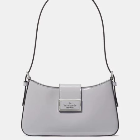 Kate Spade Reegan Patent Fabric Small Shoulder Bag Pavement - Preorder