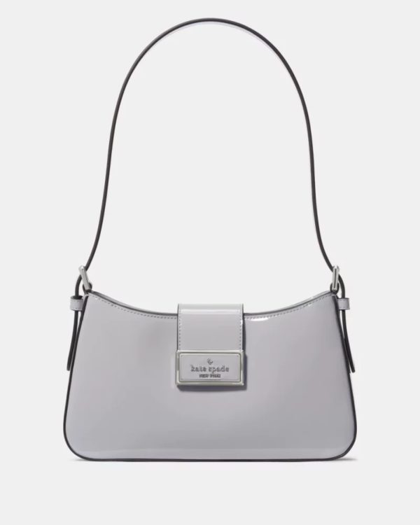Kate Spade Reegan Patent Fabric Small Shoulder Bag Pavement - Preorder