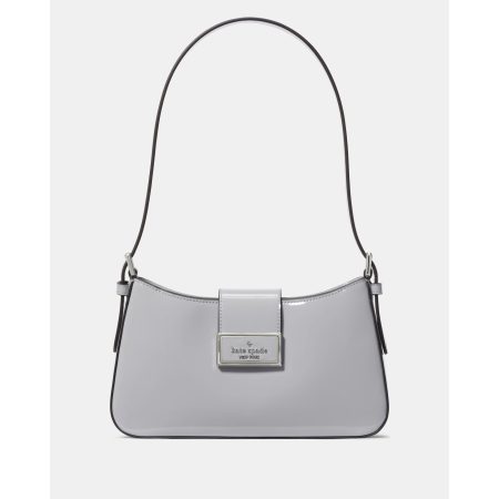Kate Spade Reegan Patent Fabric Small Shoulder Bag in Pavement - Preorder