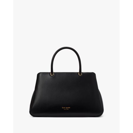 Kate Spade Grace Fine Grain Leather Medium Satchel in Black - Preorder