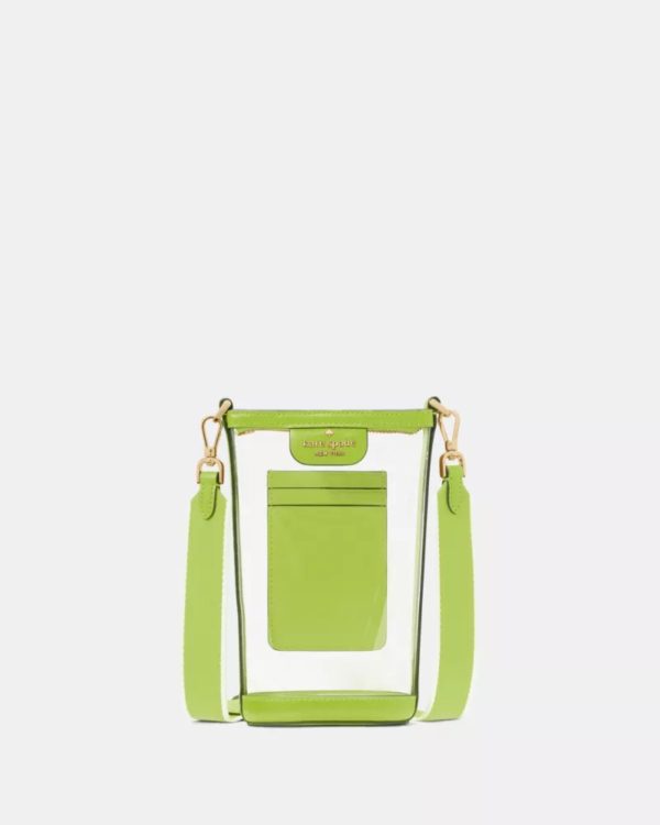 Kate Spade Clare Clear Phone Crossbody Grasshopper Green - Preorder