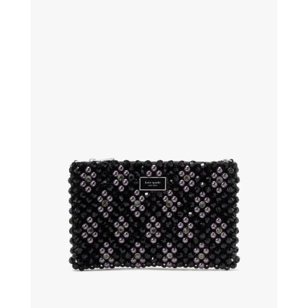 Kate Spade Purl Flower Beaded Mini Shoulder Bag in Black Multi - Preorder