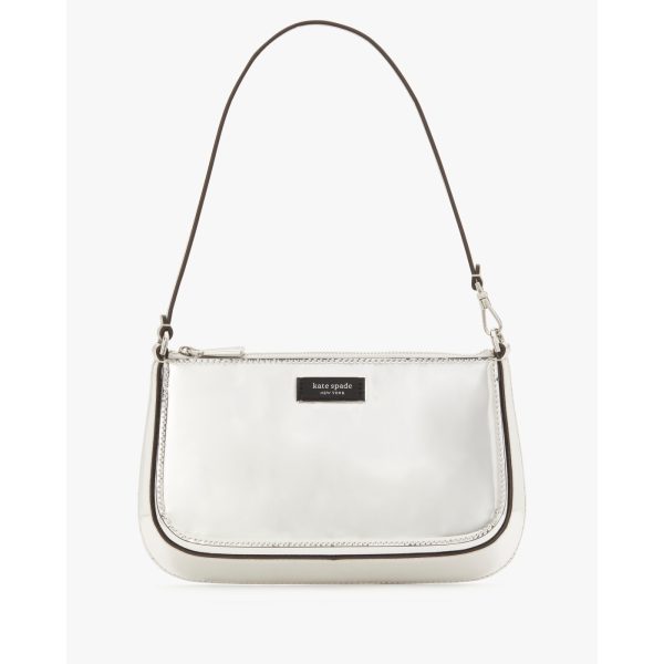 Kate Spade Sam Icon Metallic Mini Pochette in Silver - Preorder