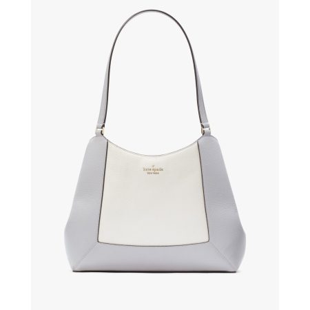 Kate Spade Lena Colorblock Large Triple Compartment Shoulder Bag in Mountain Grey Multi - Preorder