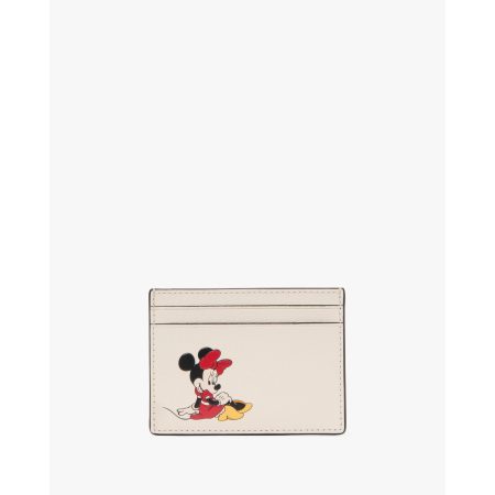 Kate Spade Disney X Kate Spade New York Minnie Mouse Card Holder in Parchment Multi - Preorder