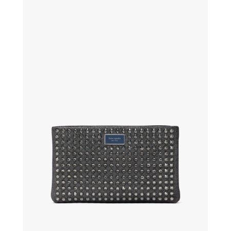 Kate Spade Nova Crystal Embellished Clutch in Navy Multi - Preorder