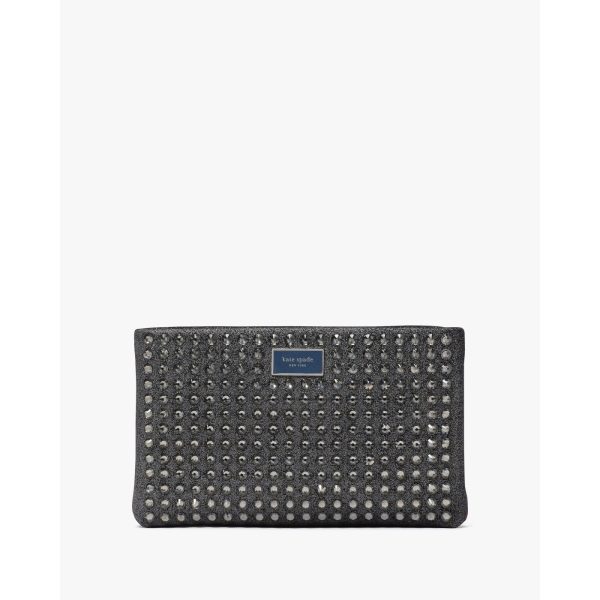 Kate Spade Nova Crystal Embellished Clutch in Navy Multi - Preorder