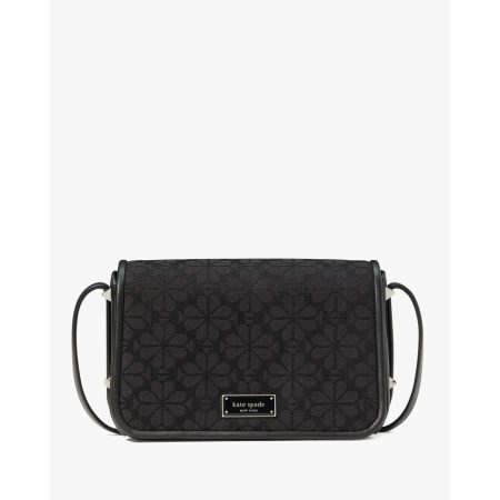 Kate Spade Liv Spade Flower Jacquard Crossbody Bag in Black Multi - Preorder
