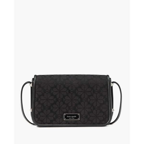 Kate Spade Liv Spade Flower Jacquard Crossbody Bag in Black Multi - Preorder