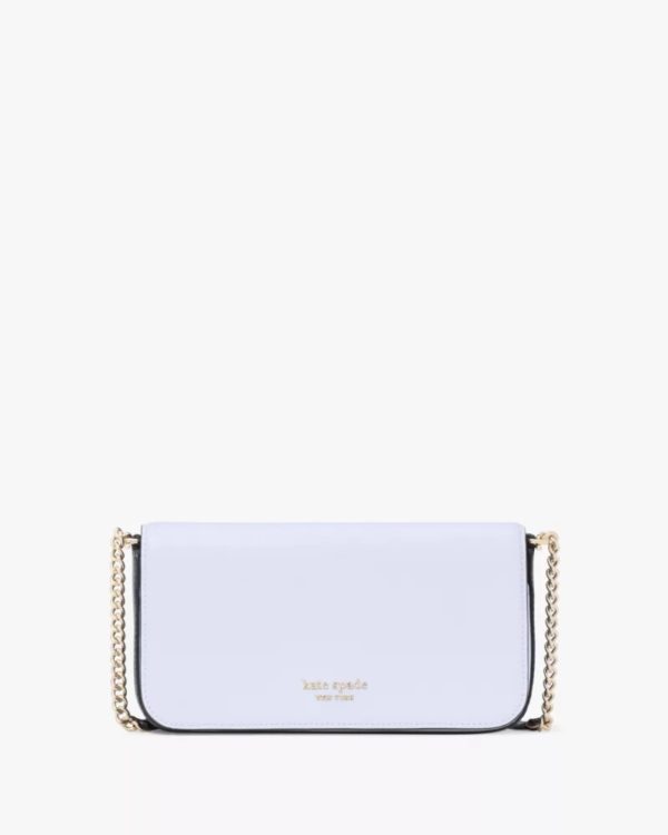 Kate Spade Devin Colorblocked Flap Chain Wallet Pale Sapphirine Multi - Preorder