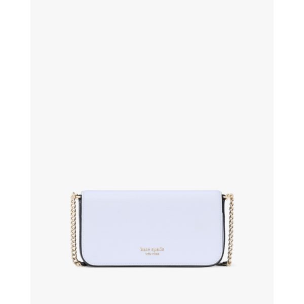 Kate Spade Devin Colorblocked Flap Chain Wallet in Pale Sapphirine Multi - Preorder