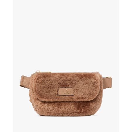 Kate Spade Rosie Faux Fur Belt Bag in Light Fawn - Preorder