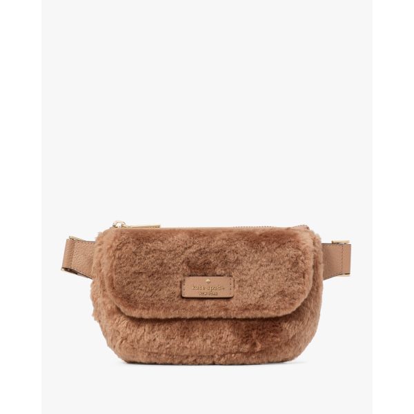 Kate Spade Rosie Faux Fur Belt Bag in Light Fawn - Preorder
