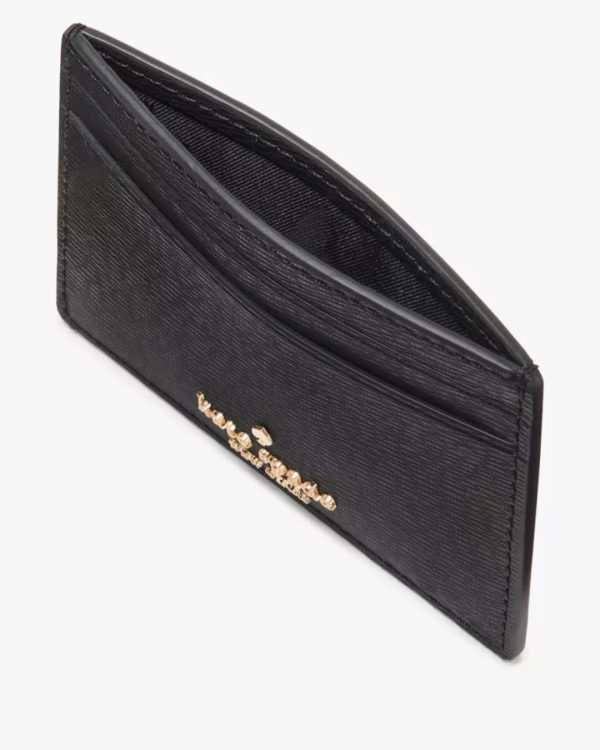 Kate Spade NYC Big Apple Small Slim Card Holder Black Multi - Preorder