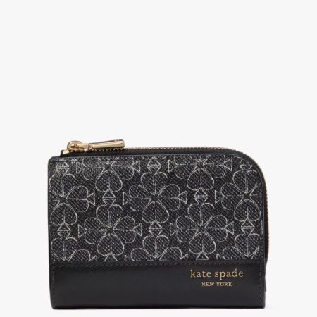 Kate Spade Spade Flower Small Compact Wallet Black Multi - Preorder