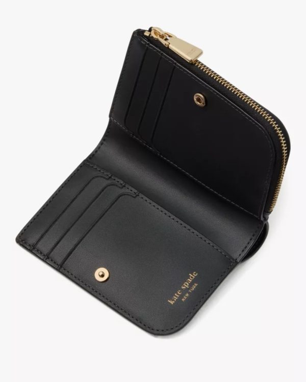 Kate Spade Spade Flower Small Compact Wallet Black Multi - Preorder