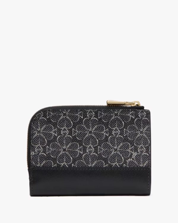 Kate Spade Spade Flower Small Compact Wallet Black Multi - Preorder