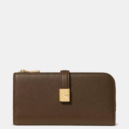Kate Spade Deco Zip Slim Wallet Burnt Sage - Preorder