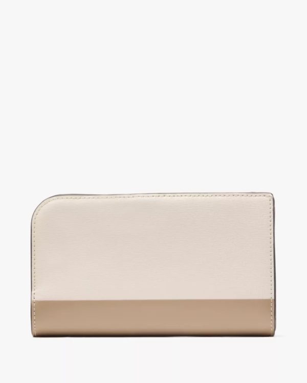Kate Spade Devin Colorblocked Medium Bifold Wallet Timeless Taupe Multi - Preorder
