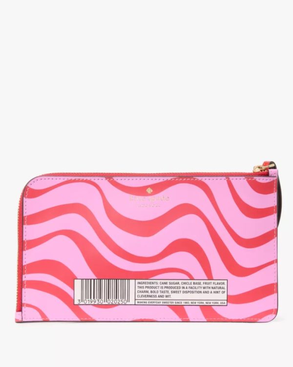 Kate Spade Bubble Gum Medium L-Zip Wristlet Red Multi - Preorder