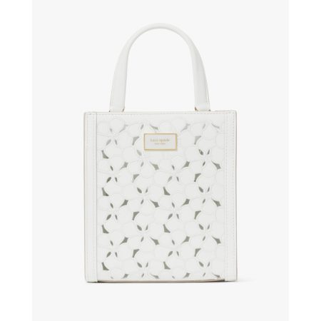 Kate Spade Manhattan Eyelet Mini Tote in True White - Preorder