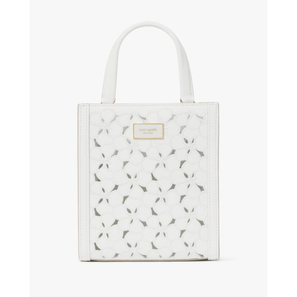Kate Spade Manhattan Eyelet Mini Tote in True White - Preorder