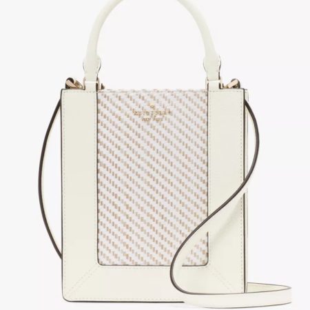 Kate Spade Lena Straw Mini Tote Meringue Multi - Preorder