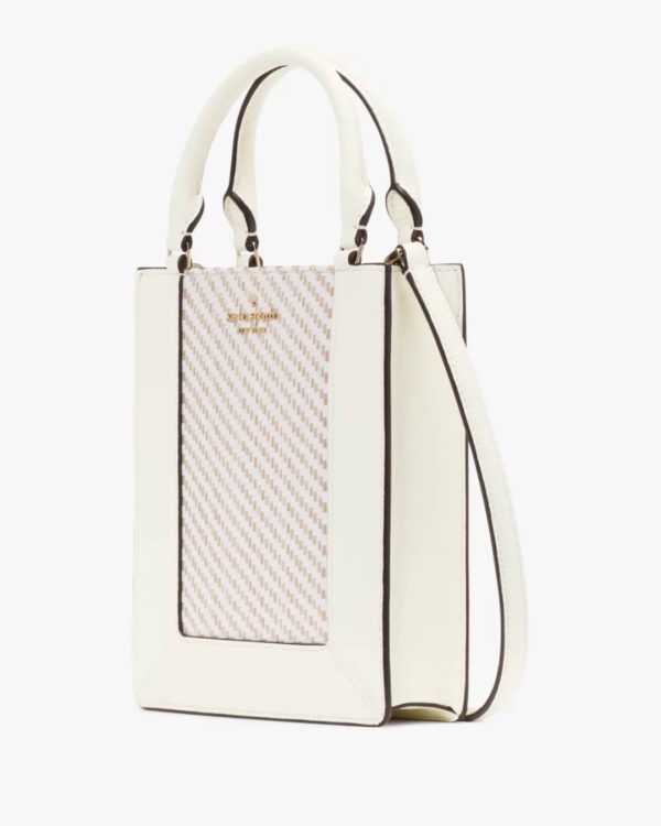 Kate Spade Lena Straw Mini Tote Meringue Multi - Preorder