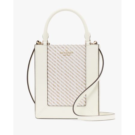 Kate Spade Lena Straw Mini Tote in Meringue Multi - Preorder