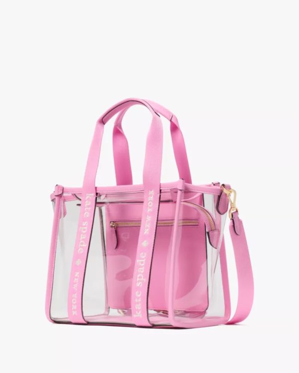 Kate Spade Kip Clear Small Tote Surf Pink - Preorder