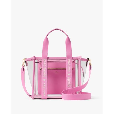Kate Spade Kip Clear Small Tote in Rose Smoke Multi - Preorder