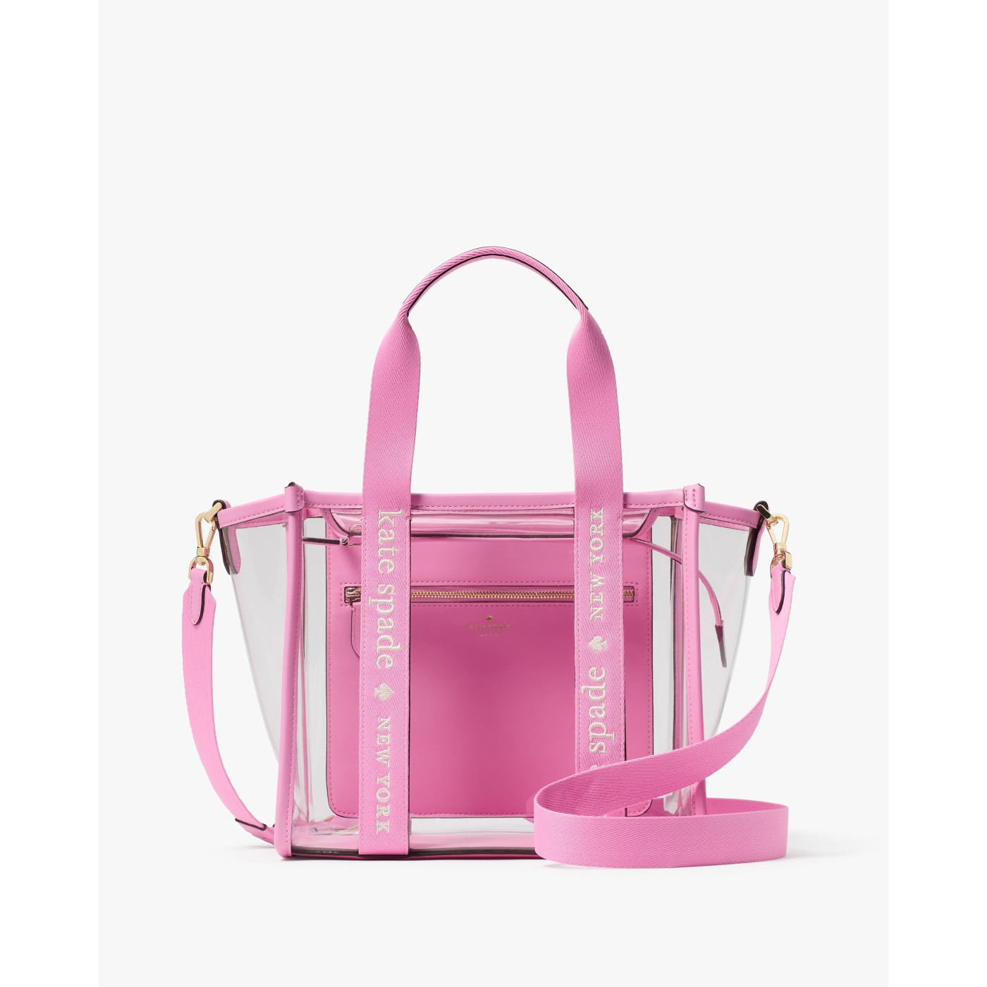 Kate Spade Kip Clear Small Tote in Rose Smoke Multi - Preorder