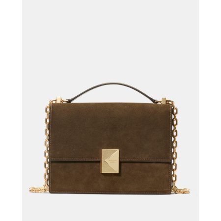 Kate Spade Deco Suede Chain Shoulder Bag in Burnt Sage - Preorder