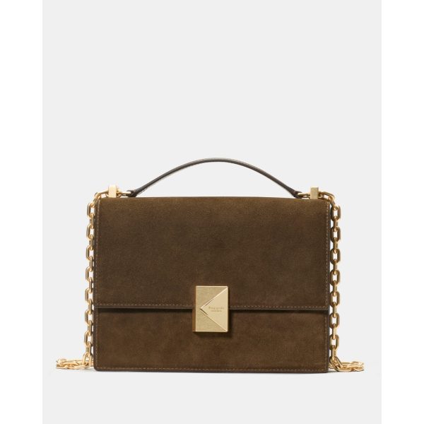 Kate Spade Deco Suede Chain Shoulder Bag in Burnt Sage - Preorder