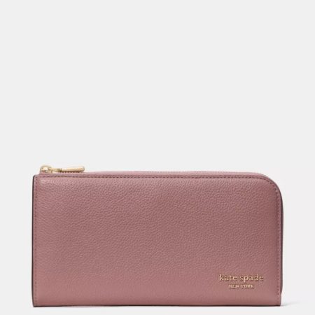 Kate Spade Devin Pebble Zip Around Continental Wallet Dusk Rose - Preorder