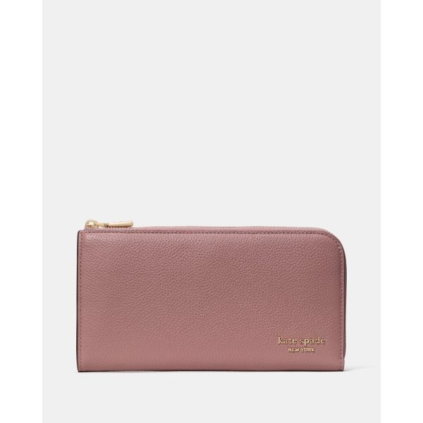 Kate Spade Devin Pebble Zip Around Continental Wallet in Dusk Rose - Preorder