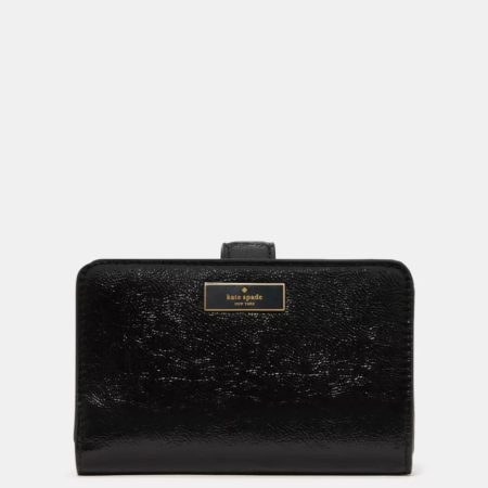 Kate Spade Bridget Crinkle Patent Medium Compact Bifold Wallet - Preorder
