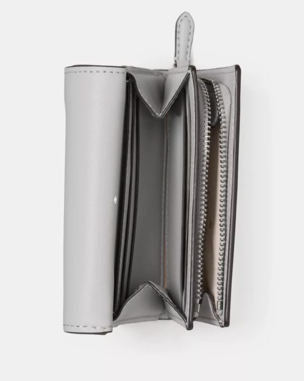 Kate Spade Bridget Mirror Metallic Small L-zip Wallet Silver - Preorder