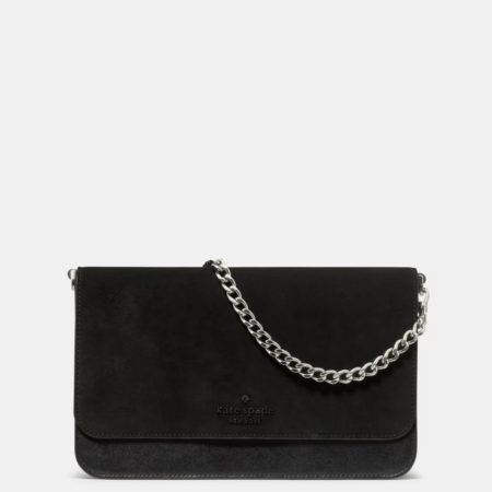Kate Spade Madison Willow Medium Convertible Crossbody Black Suede - Preorder