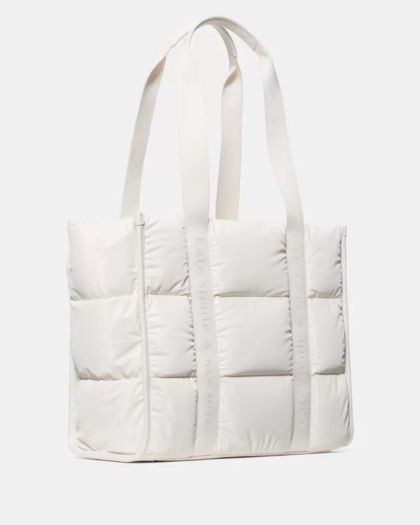 Kate Spade Kip Puffy Large Tote Optic White - Preorder