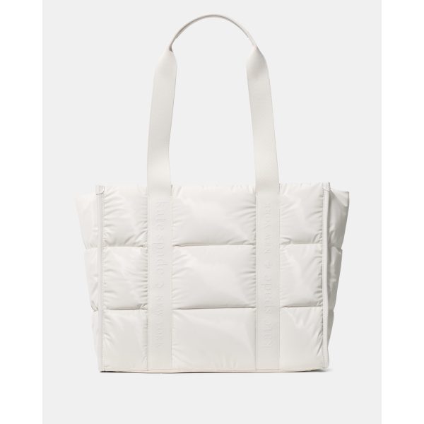 Kate Spade Kip Puffy Large Tote in Optic White - Preorder