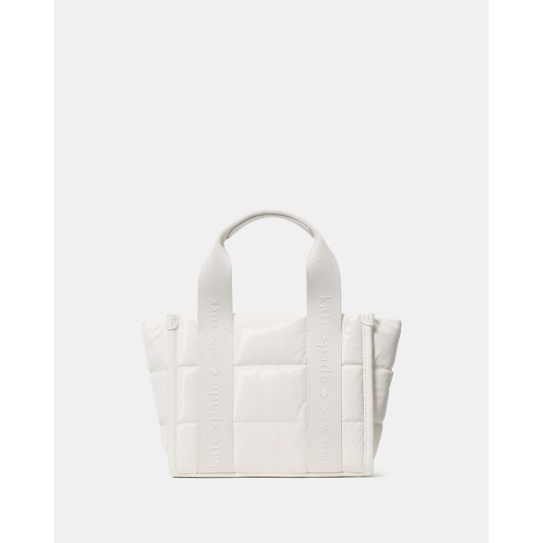 Kate Spade Kip Puffy Mini Tote in Optic White - Preorder