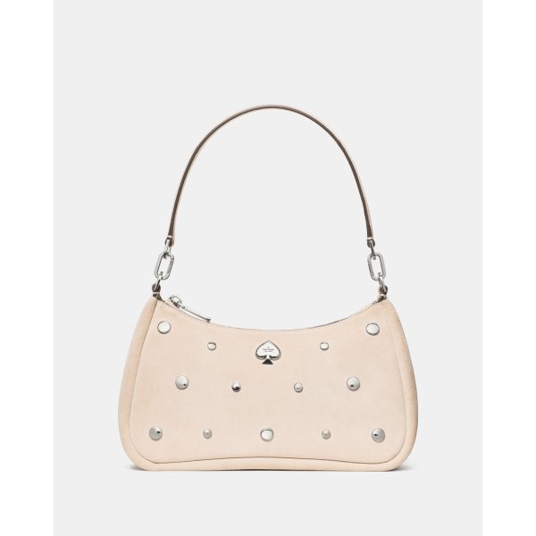 Kate Spade Kayla Suede Studs Small Convertible Shoulder Bag in Milk Glass - Preorder