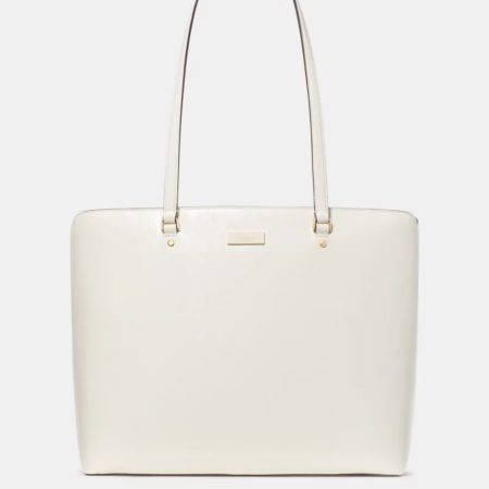 Kate Spade Bridget Crinkle Patent Large Tote Meringue - Preorder